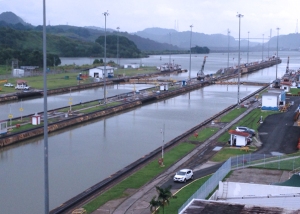 A section of the Panama Canal