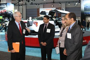 Chairman Hart and NTSB staff at the 2016 Washington Auto Show